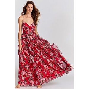Free People x Fame and Partners Queen Anne Floral Maxi Dress